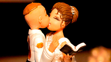 o beijo do casamento